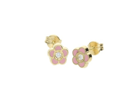 Flower Princess Stud 14K Gold