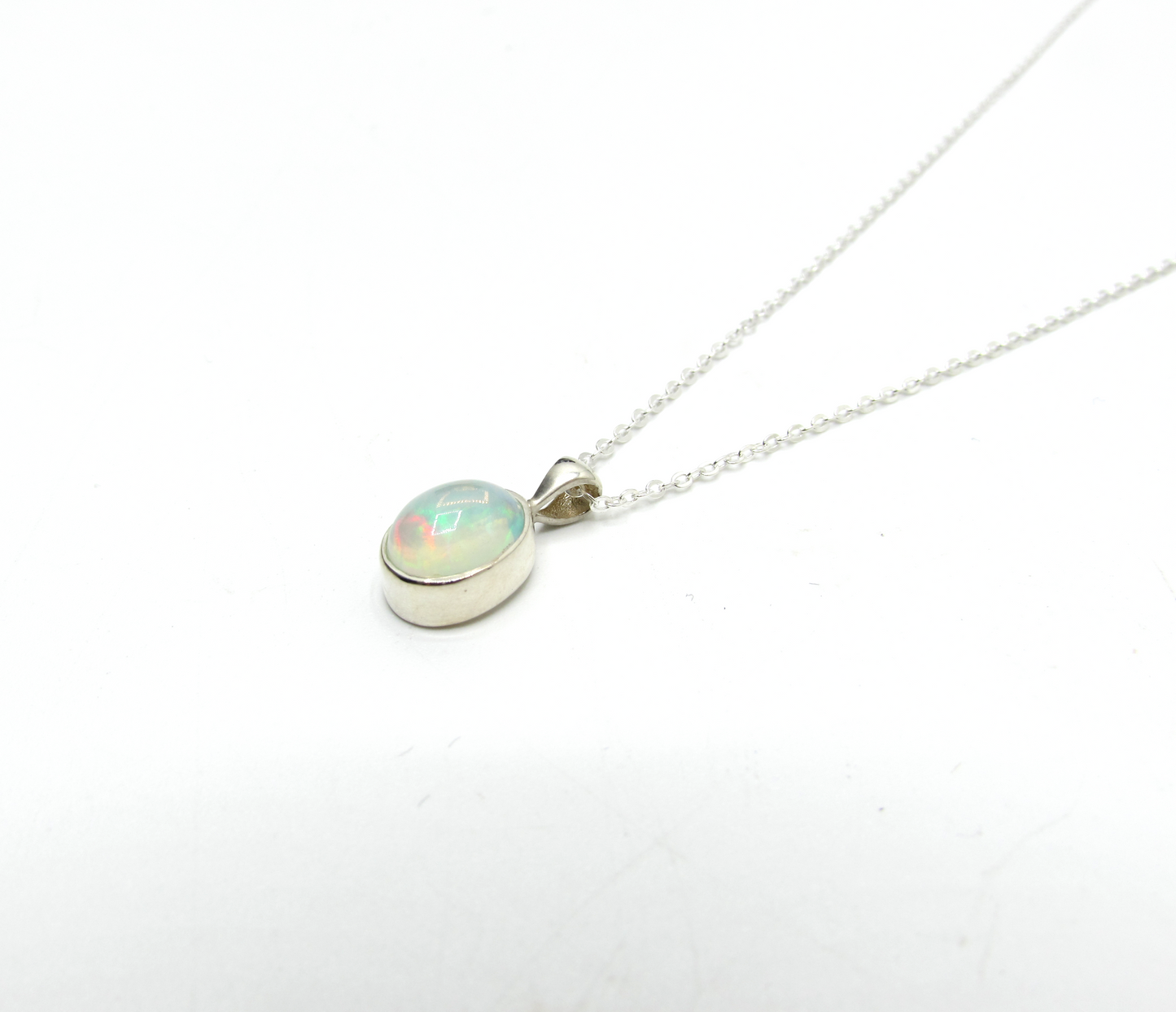 Ethiopian Opal Pendant – Sterling Silver