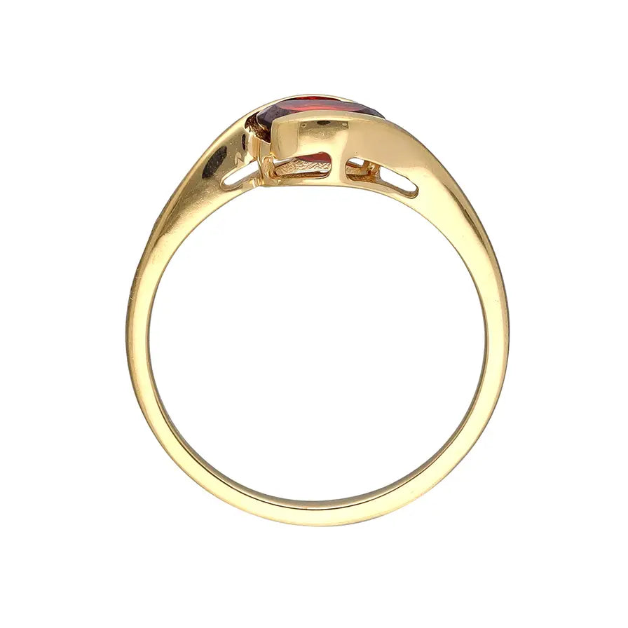 Garnet Embrace Ring 14K Gold Plated