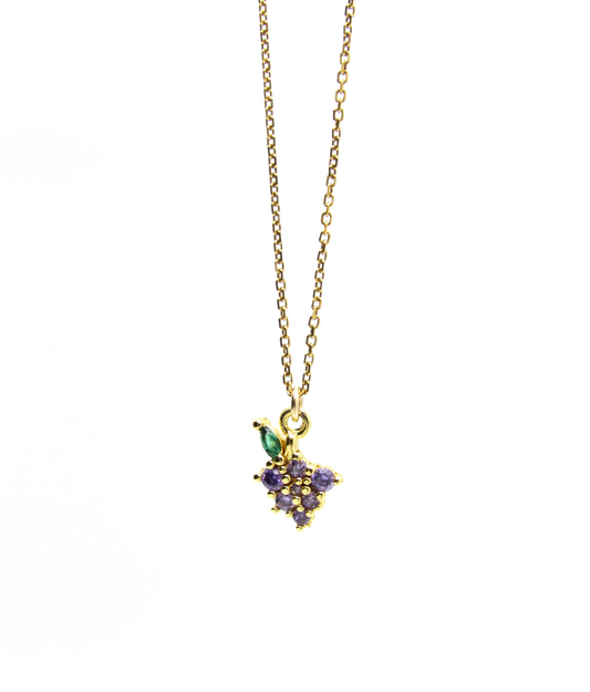 Mini Grape Charm NK 14K GP