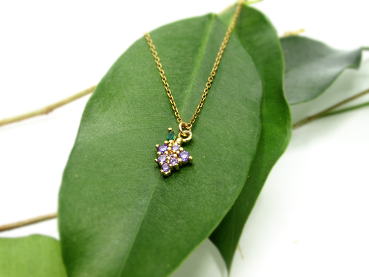 Mini Grape Charm NK 14K GP