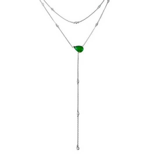 Green Teardrop NK .925