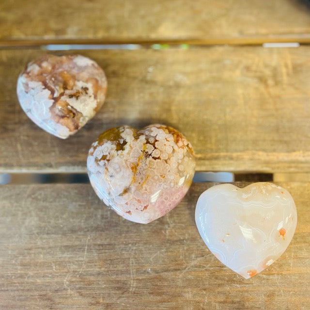 Flower Agate Heart