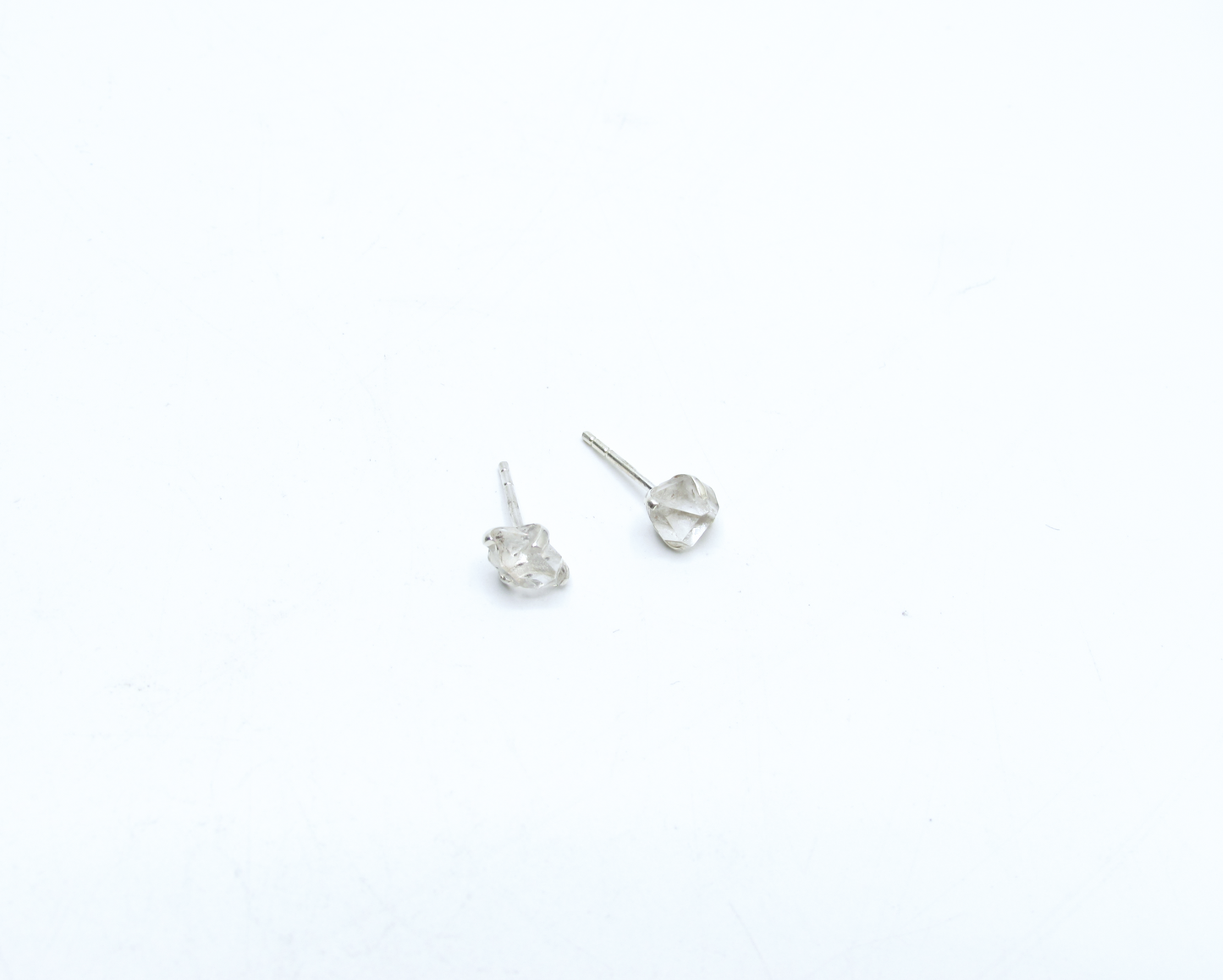 Herkimer Birthstone Stud Earrings – Sterling Silver