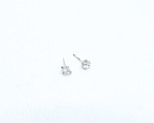Herkimer Birthstone Stud Earrings – Sterling Silver