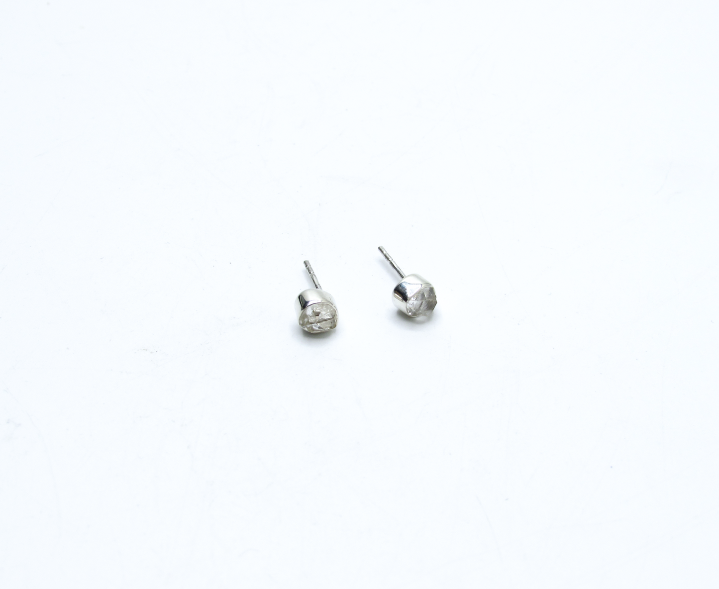 Herkimer Birthstone Stud Earrings – Sterling Silver