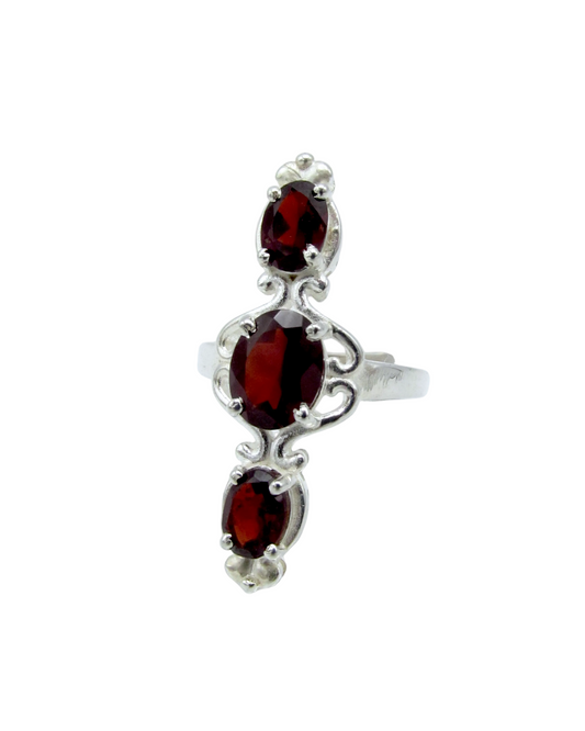 House of Garnet Ring | Sterling Silver