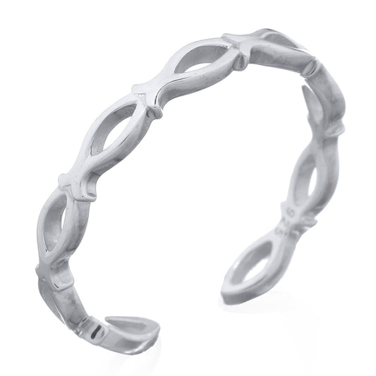 Ovals Toe Ring .925
