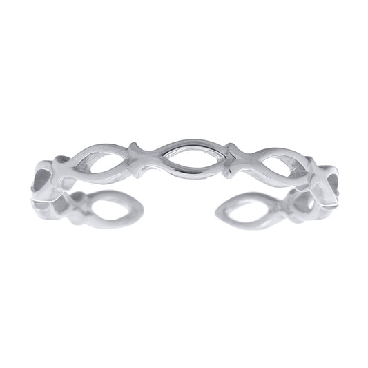 Ovals Toe Ring .925