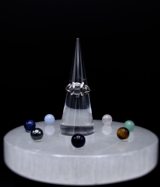 Interchangeable Gemstone Ring | Sterling Silver