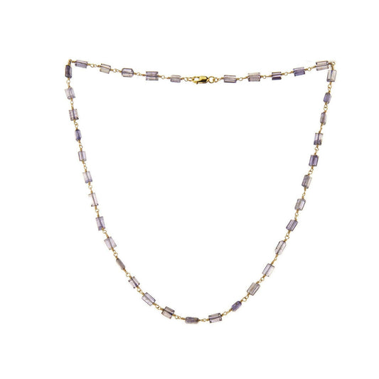 Iolite Links Handmade Brazil Necklace 14k GF