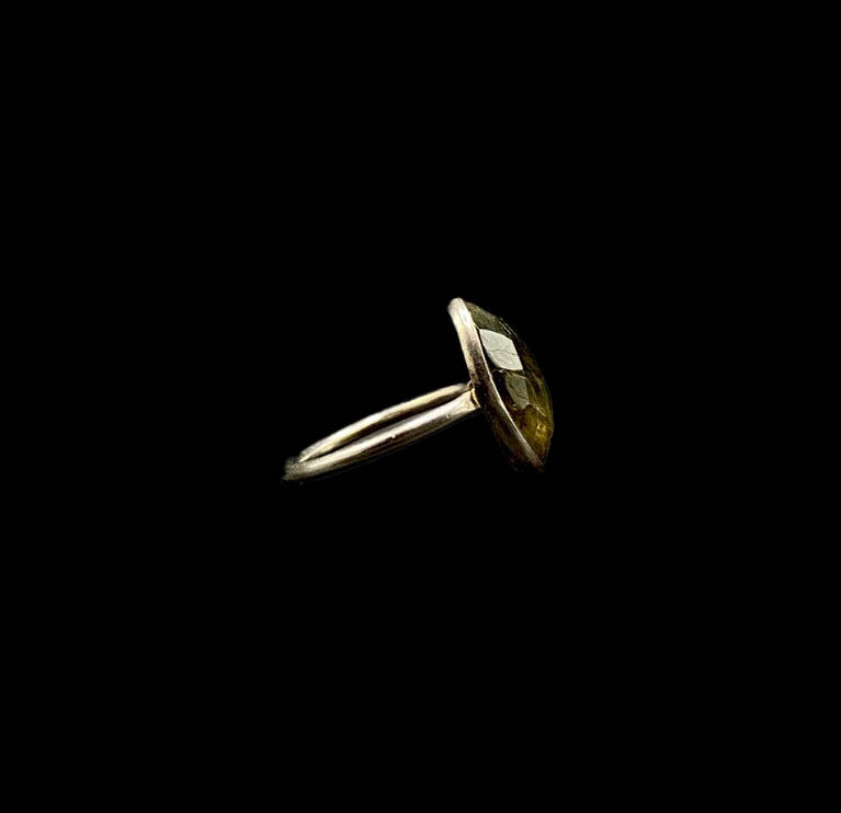 Round Labradorite Crystal Collection Ring .925