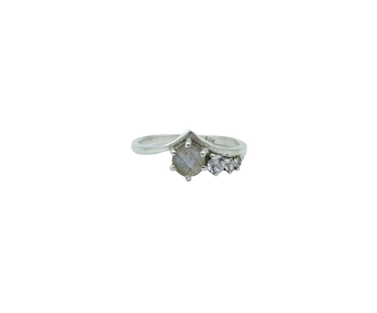 Labradorite Topaz Celestial Ring - 7 | Sterling Silver