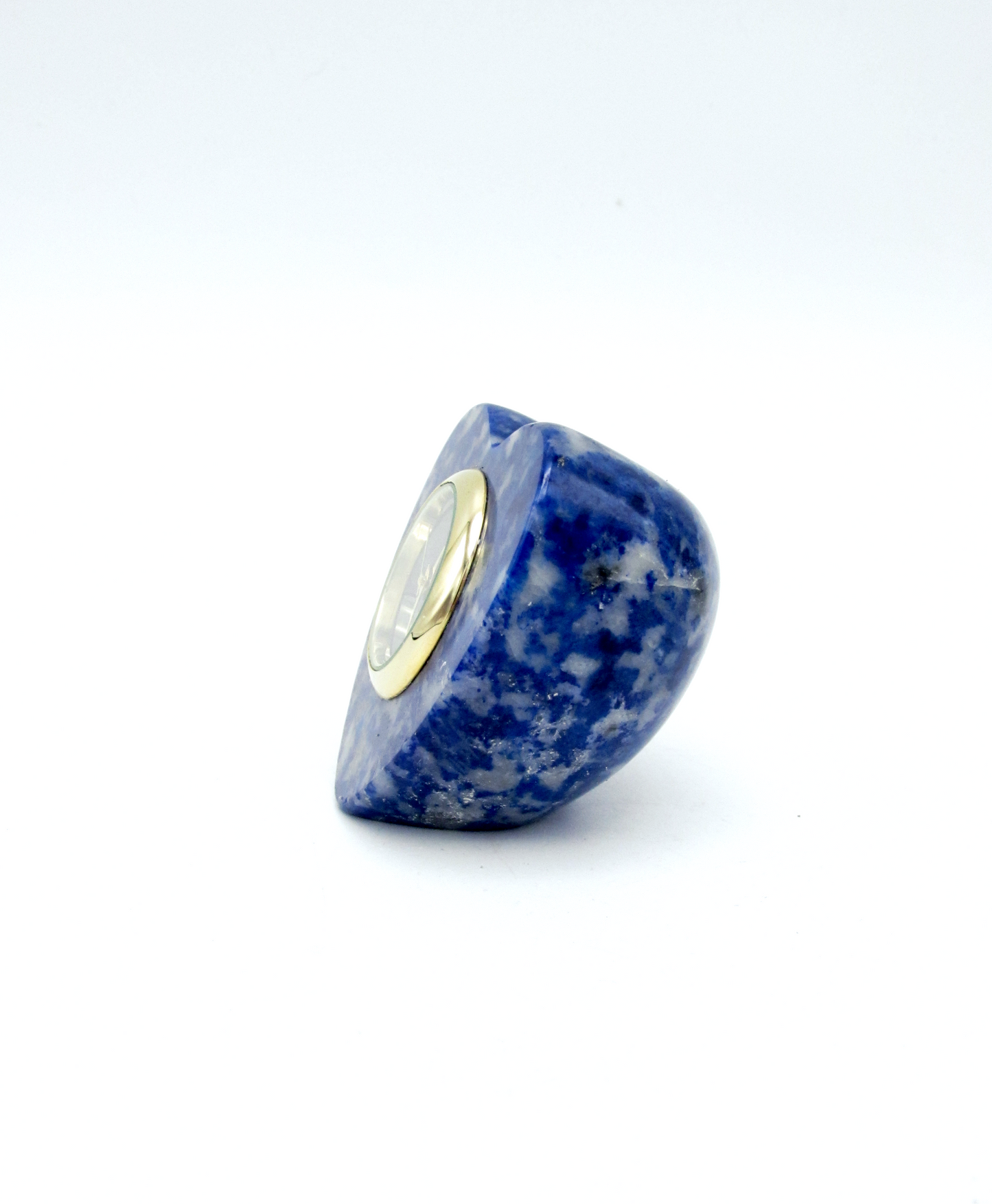 Hand-Carved Lapis Lazuli Heart Clock