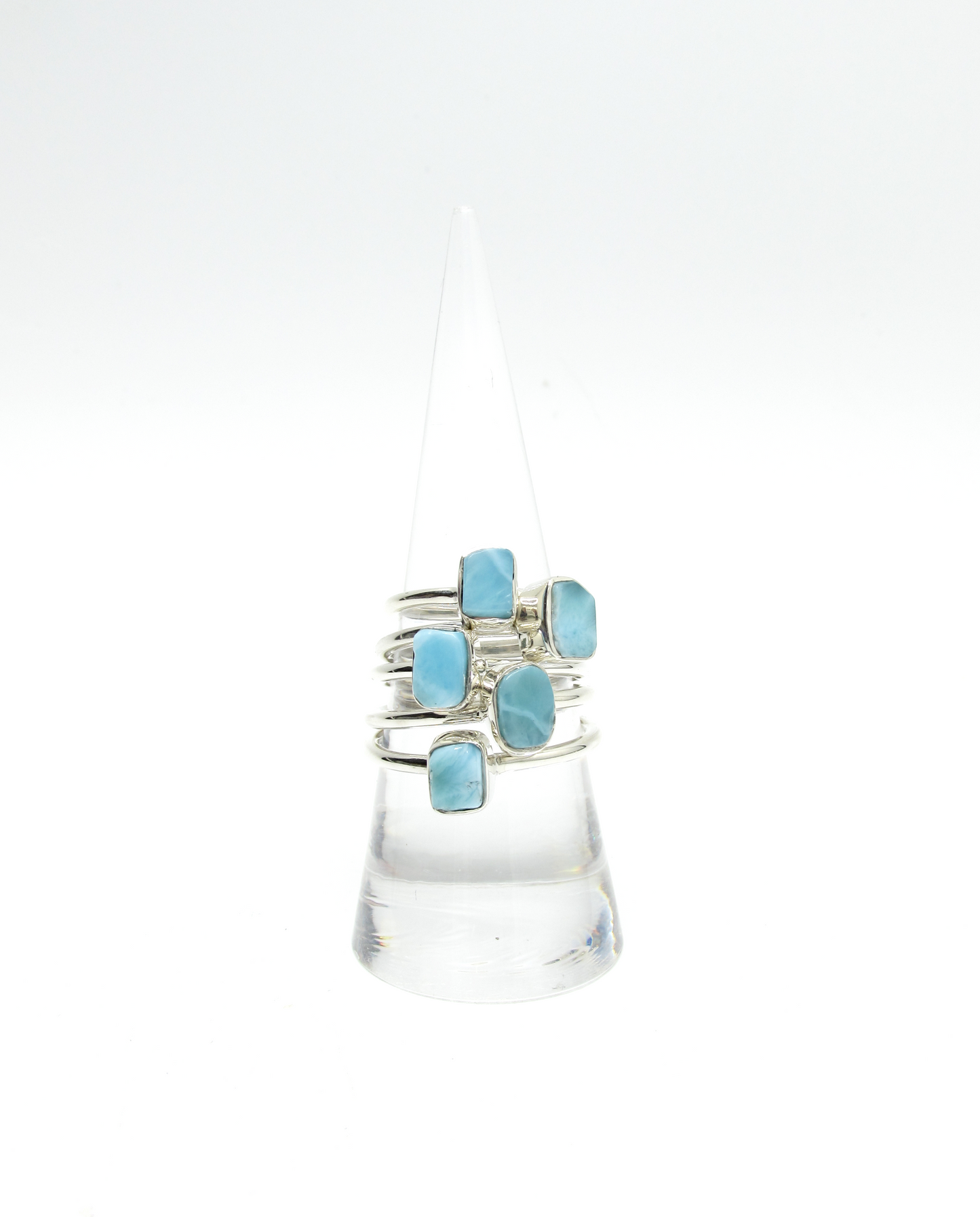 Larimar Stackable Stackable Ring – Sterling Silver