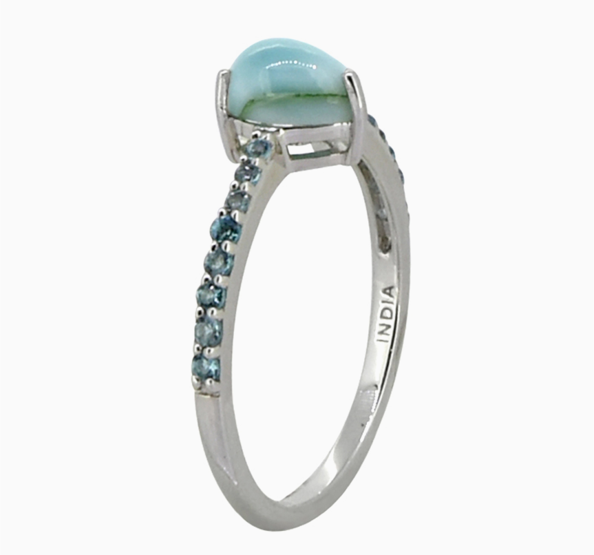 Larimar Teardrop Ring .925