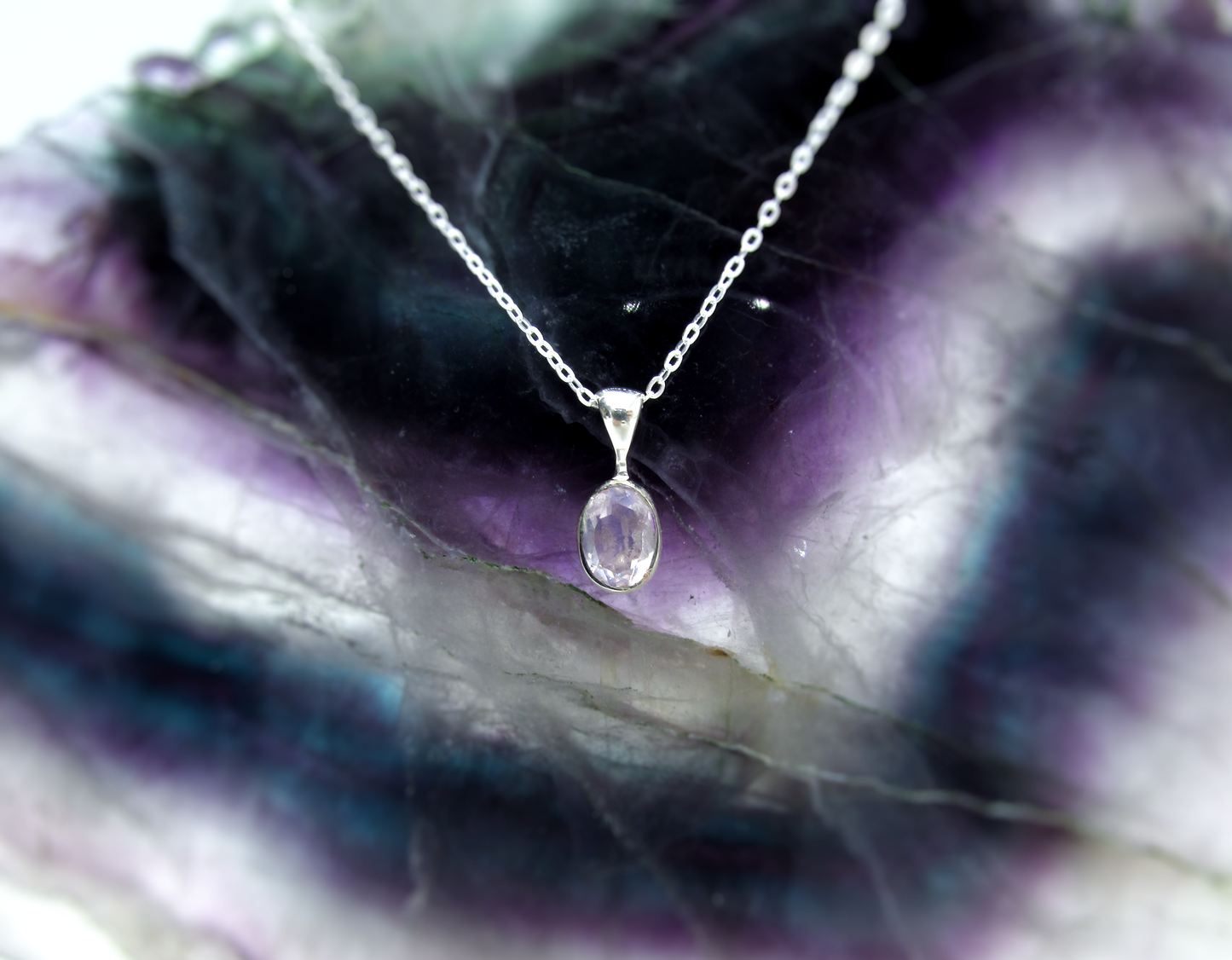 Lavender Amethyst Pendant – Sterling Silver .925