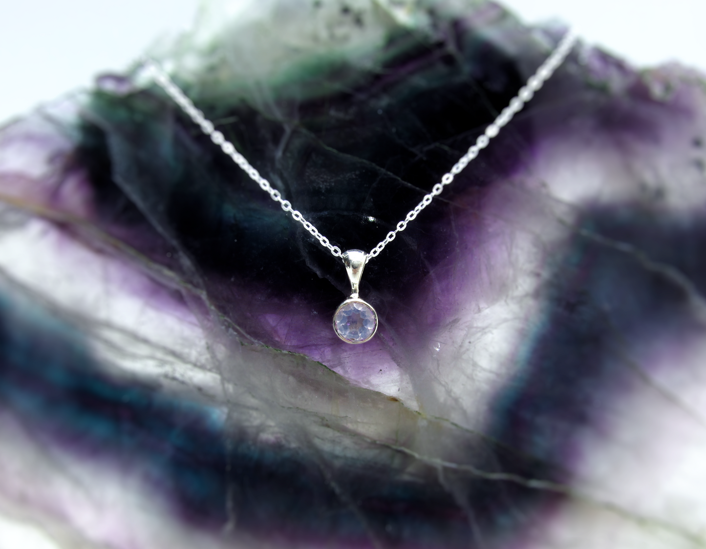 Lavender Amethyst Pendant – Sterling Silver .925