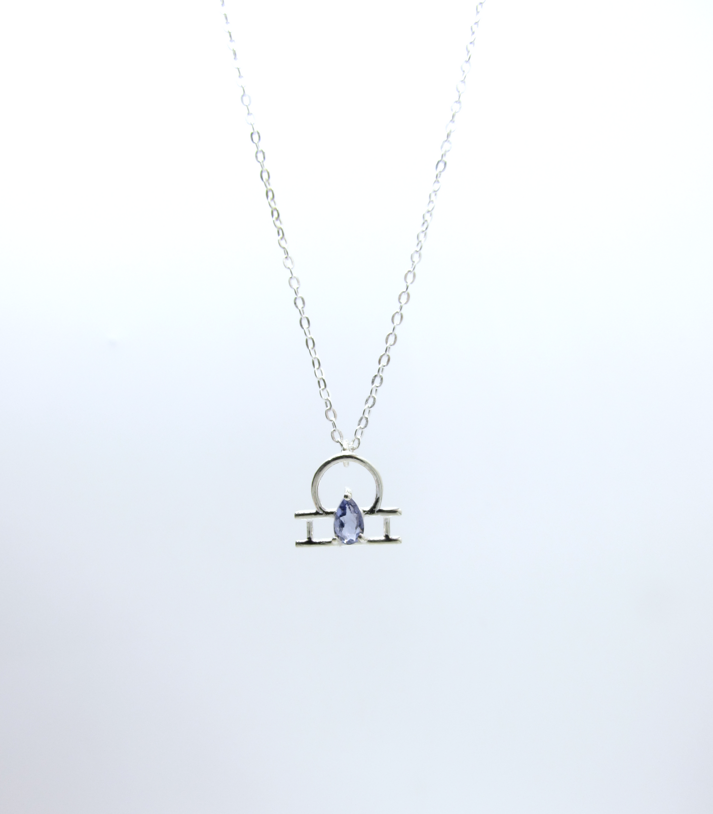 Libra Zodiac Pendant - Iolite – Sterling Silver