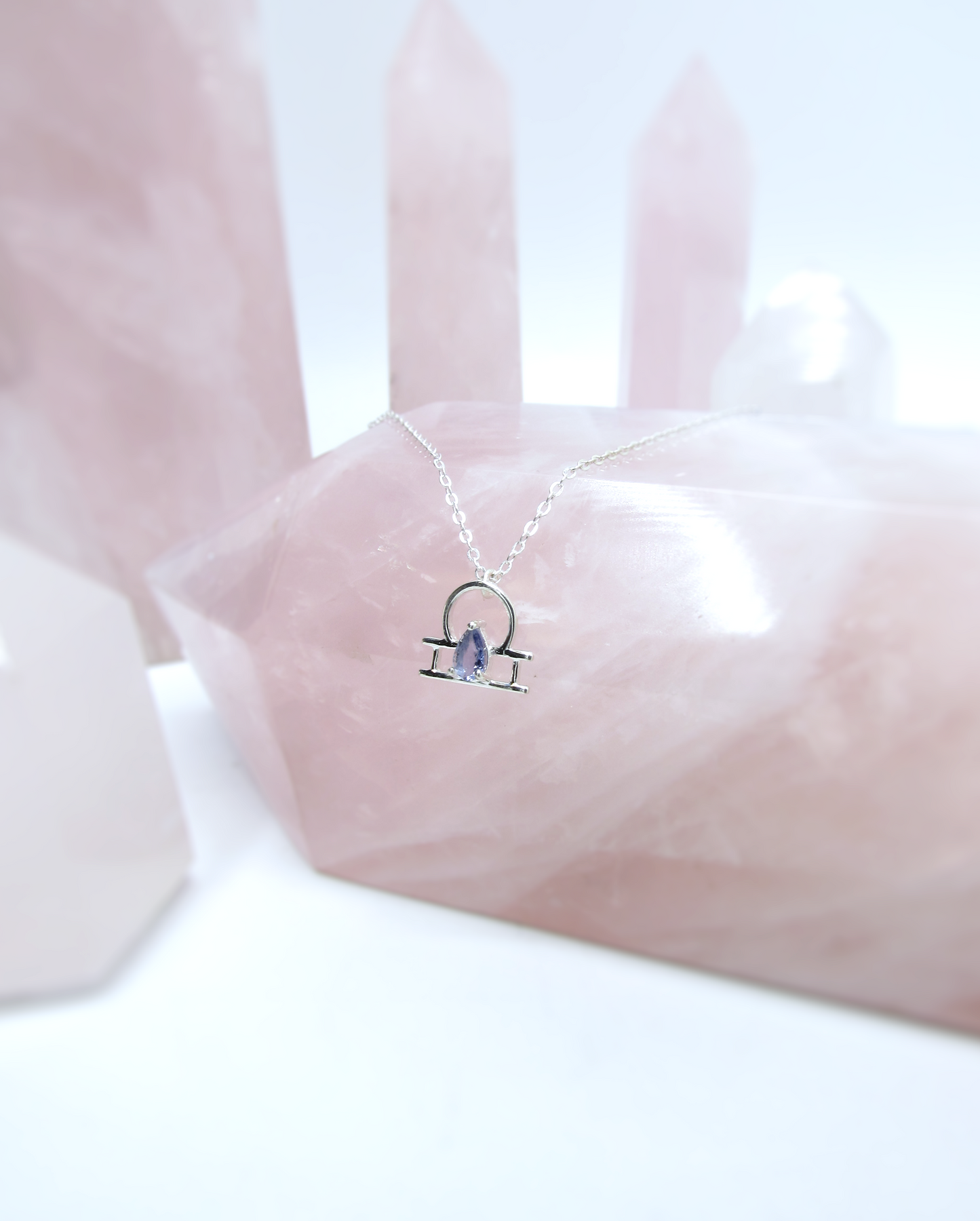 Libra Zodiac Pendant - Iolite – Sterling Silver
