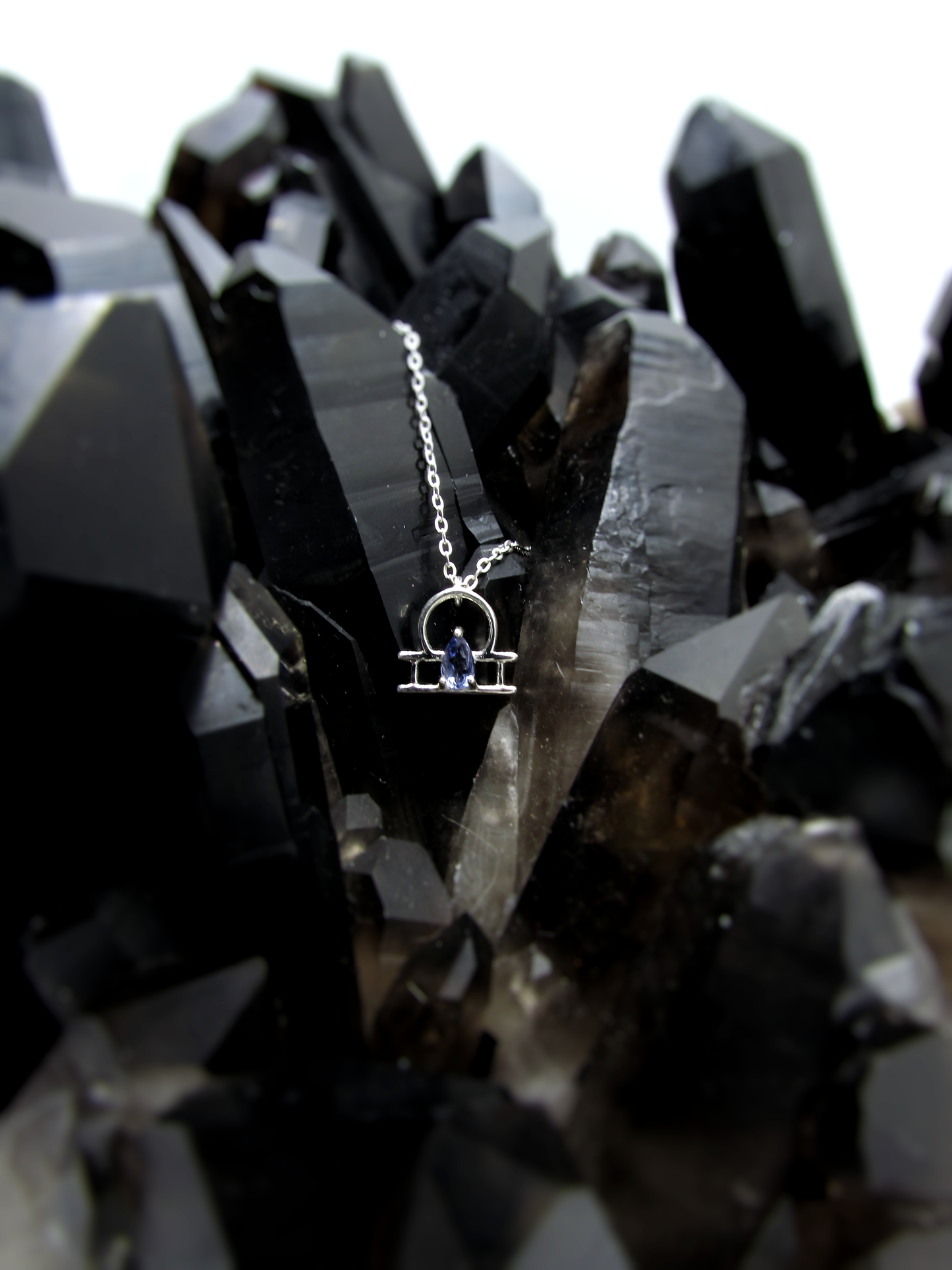 Libra Zodiac Pendant - Iolite – Sterling Silver