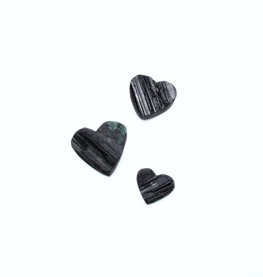 Mini Black Tourmaline Hearts
