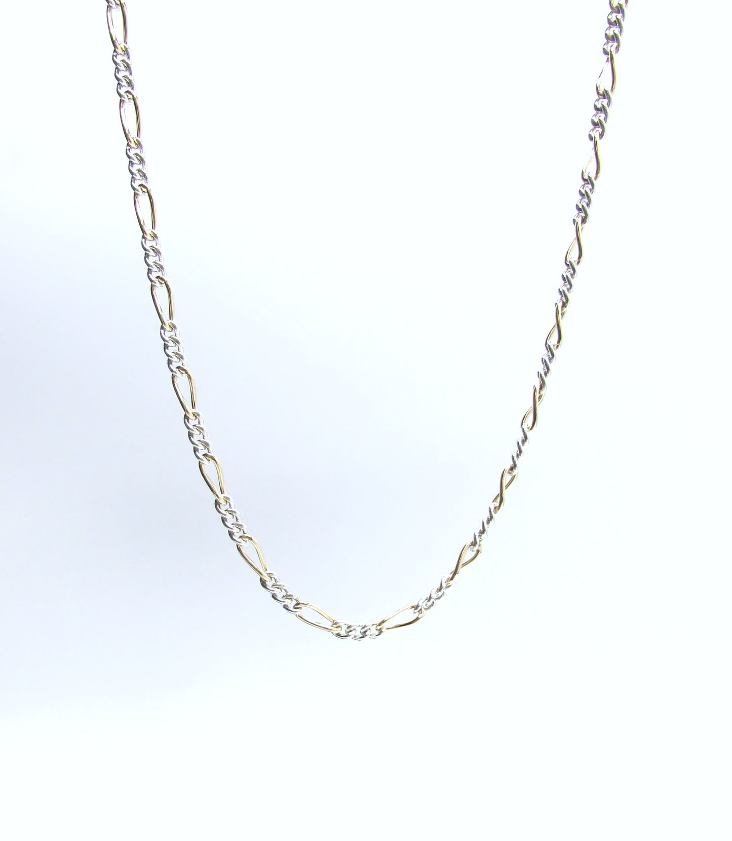 Mixed Metal Figaro Chain