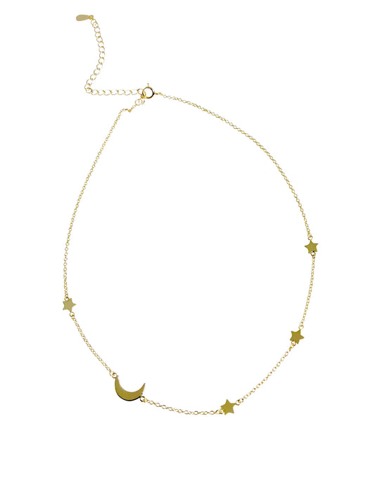 Moon & Stars 14K GP Choker