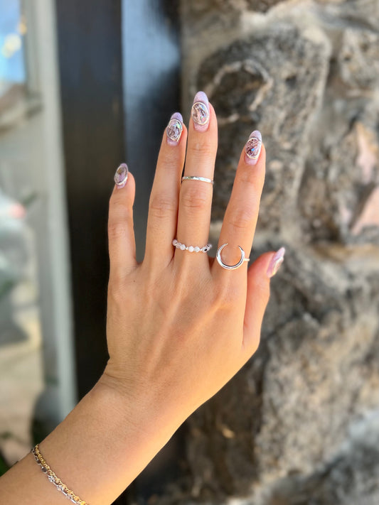 Moonstone Stretch Ring .925
