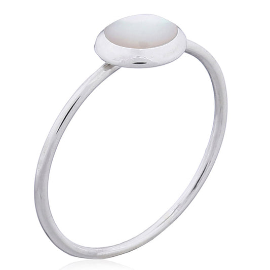 Round Pearl Ring .925