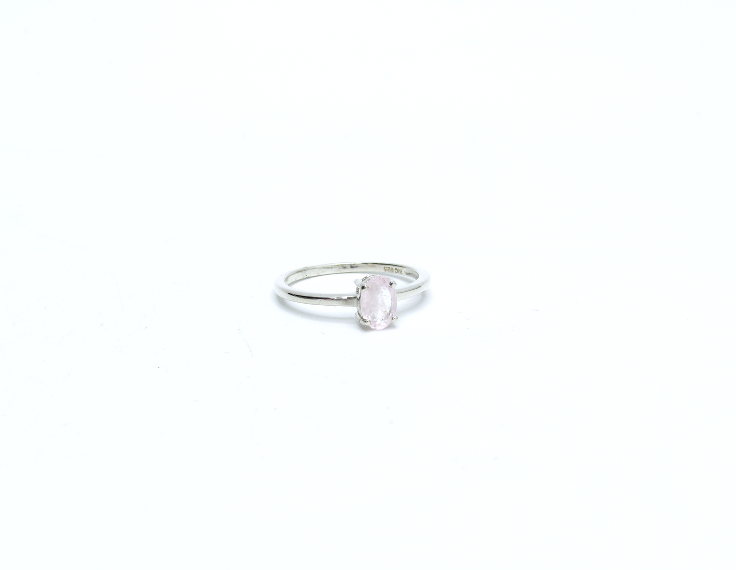 Faceted Morganite Ring – Sterling Silver