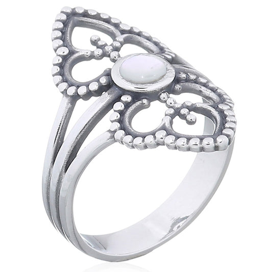Boho Pearl Ring .925