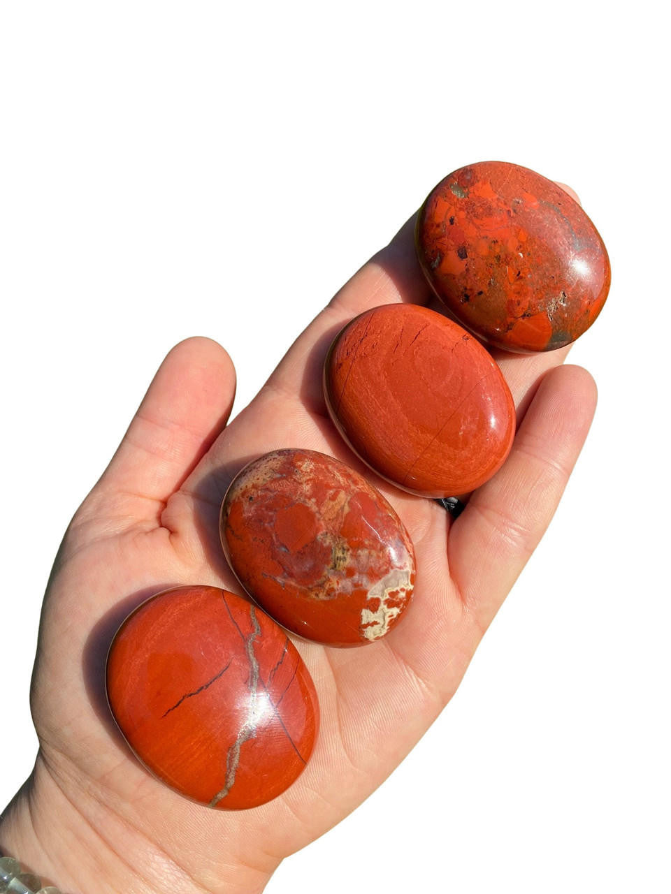 Red Jasper Palm Stone Large