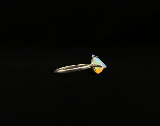Ethiopian Opal Freeform Prong Ring .925