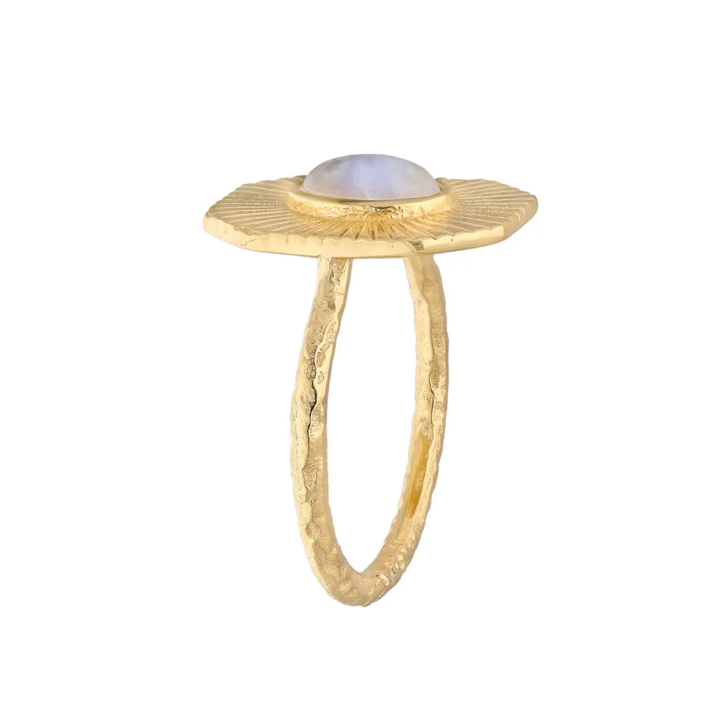 Moonstone Sunrise Cocktail Ring — 14K Gold Plated