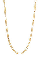 Large Paperclips Chain Necklace 14K GP