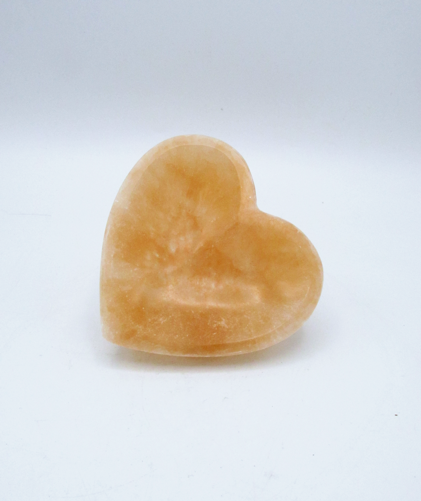 Peach Selenite Heart Bowl
