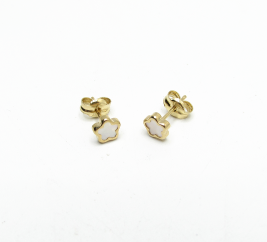 Pearl Flower Stud 14K Gold