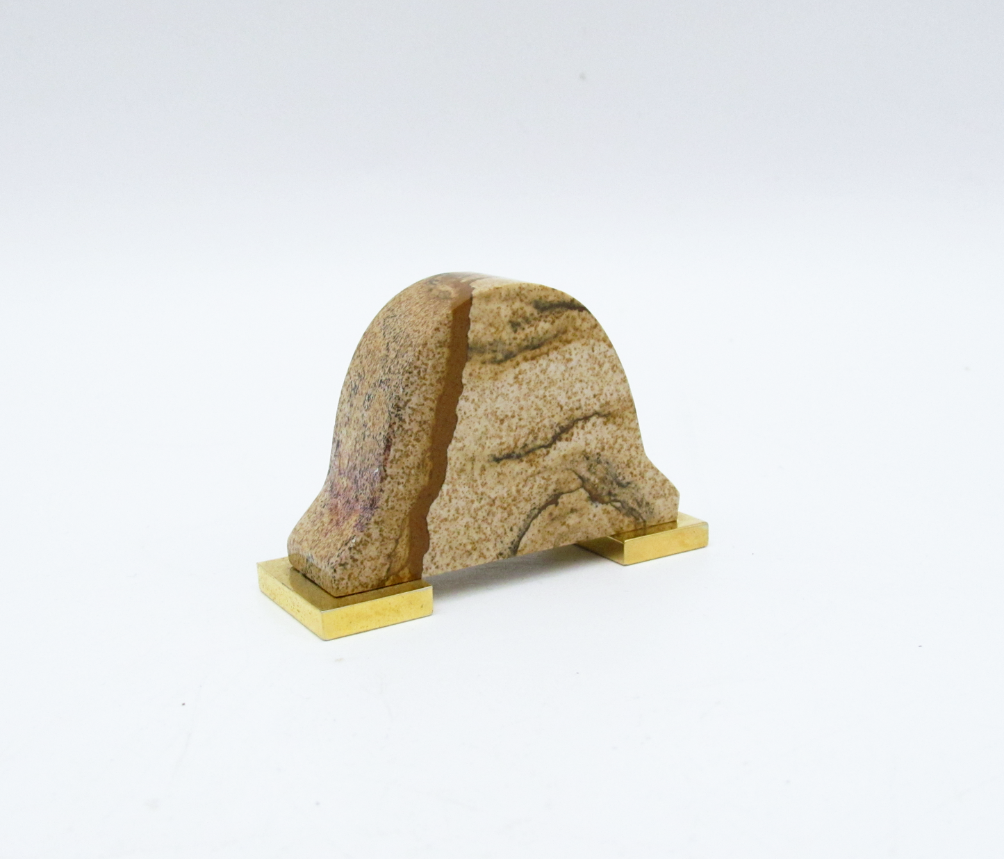 Hand-Carved Jasper Desk Clock