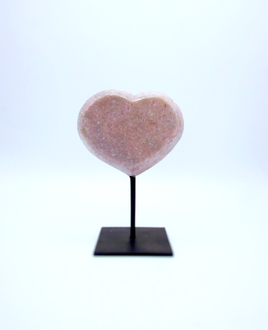 Pink Amethyst Heart Stand