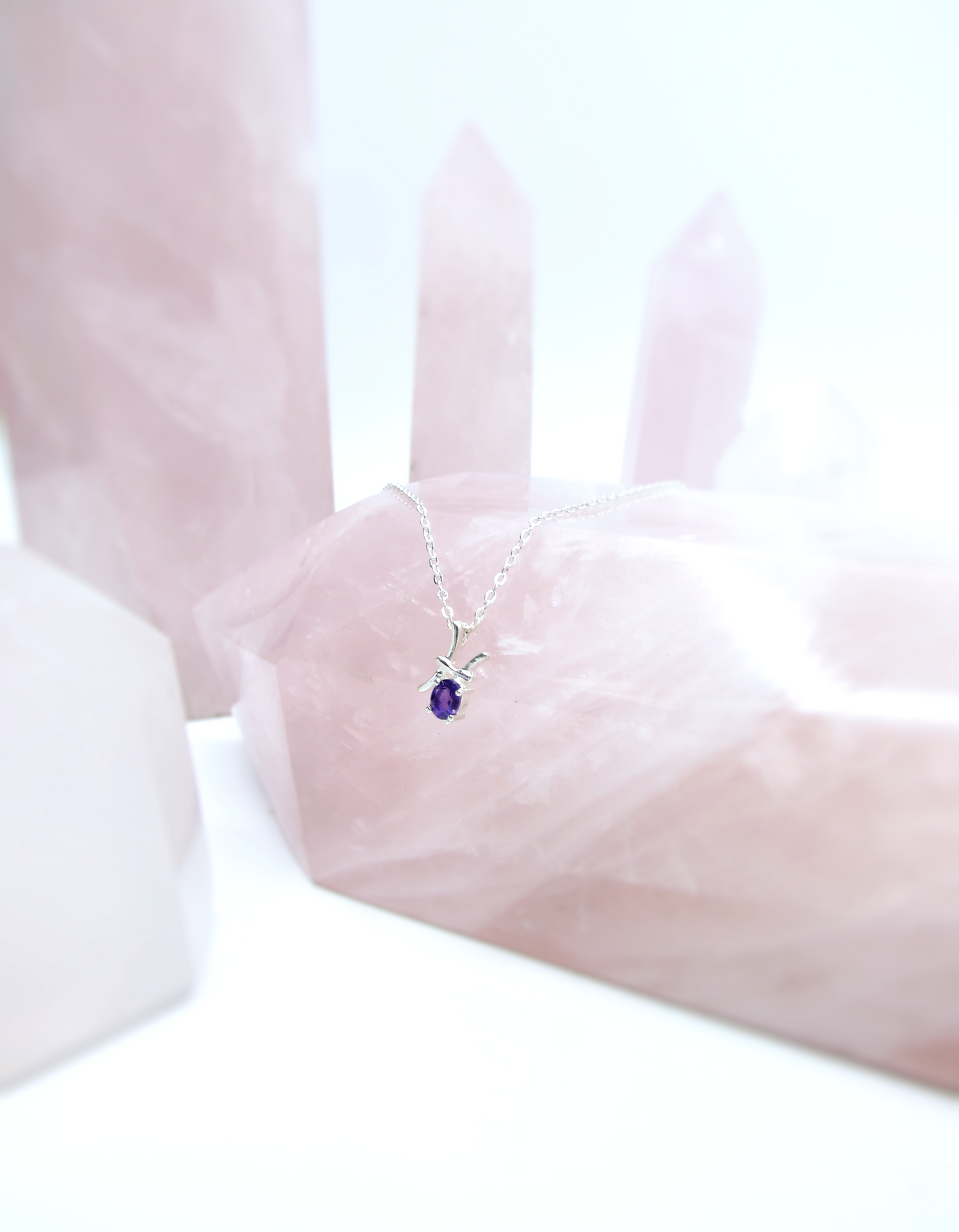 Pisces Zodiac Pendant - Amethyst – Sterling Silver