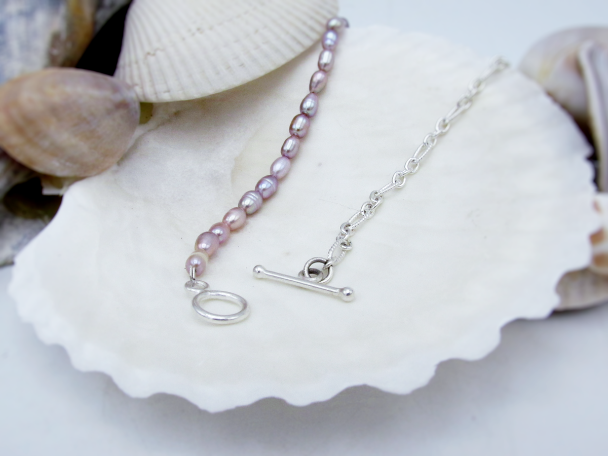 Half Pearl Toggle NK .925