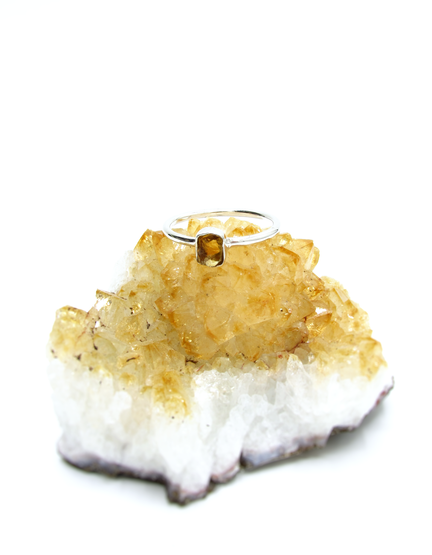 Raw Citrine Ring – Sterling Silver