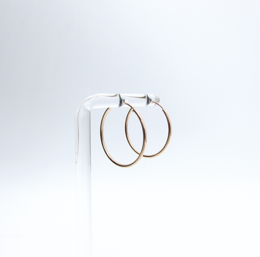 Rose Gold Hoop Earrings 14K GF - 24mm