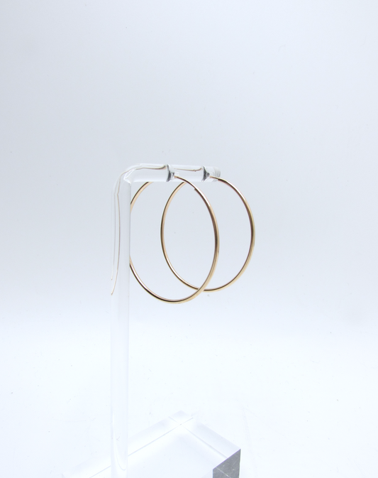 Rose Gold Hoop Earrings 14K GF - 38mm
