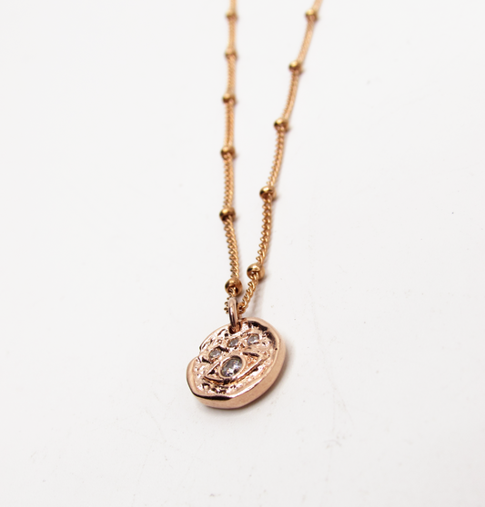 Evil Eye Coin Pendant RG NK