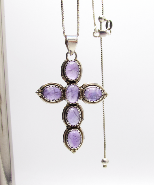 Royal Crystal Cross Necklace .925