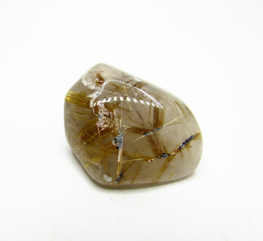 Rutilated Quartz Tumbled Stone Med