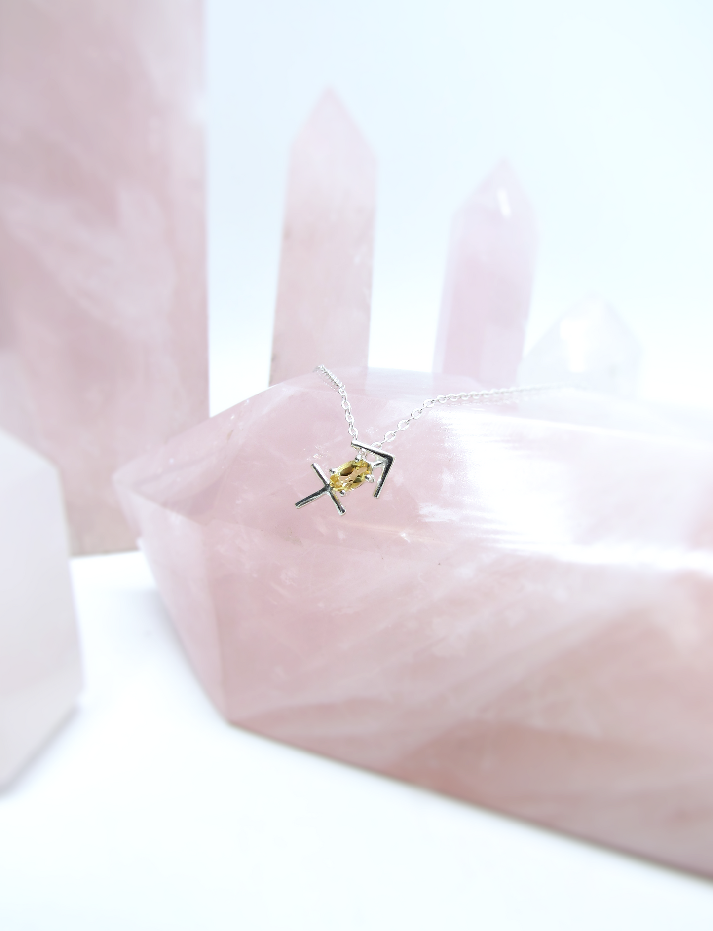 Sagittarius Zodiac Pendant - Citrine – Sterling Silver