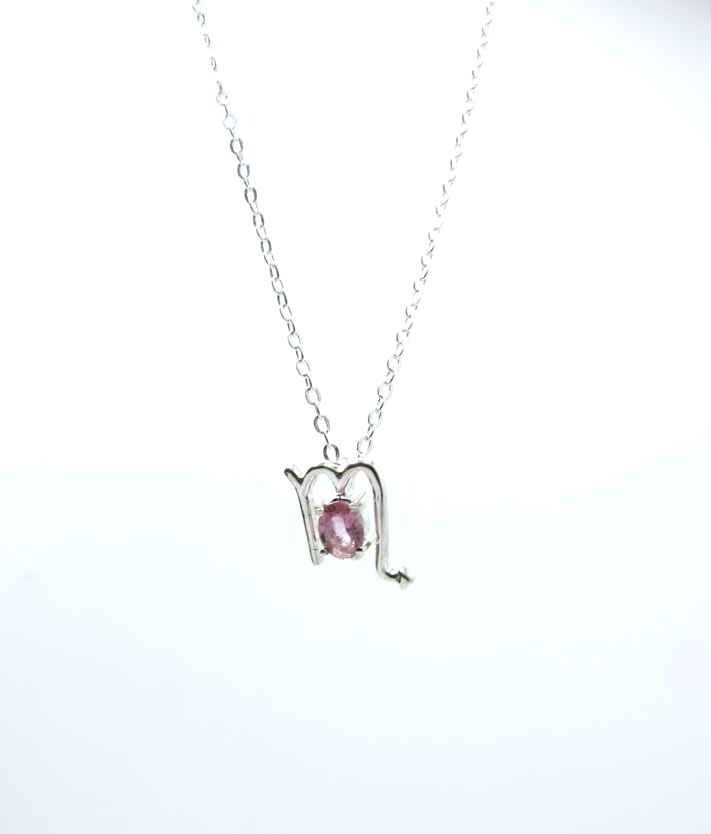 Scorpio Zodiac Pendant - Watermelon Tourmaline – Sterling Silver